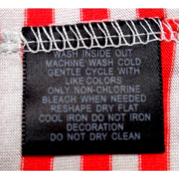 INC Tunic Tank Top Women's Plus Size 2X Rosettes Red Gray/Taupe Striped NEW NWT - Picture 9 of 14